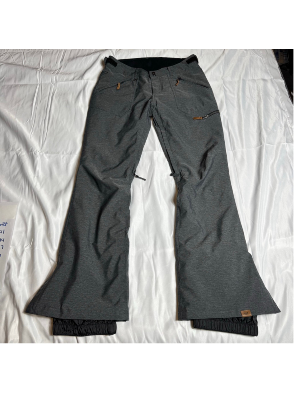 Women's ROXY Gray Black DryFlight Snow Ski Pants Size M